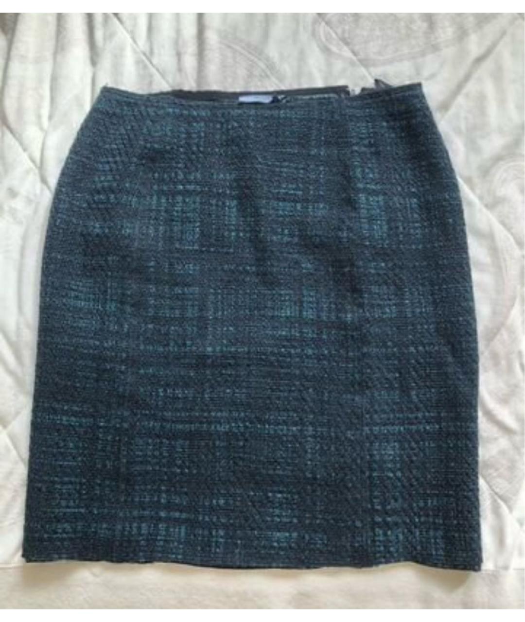 PRADA Зеленая шерстяная юбка мини, фото 2