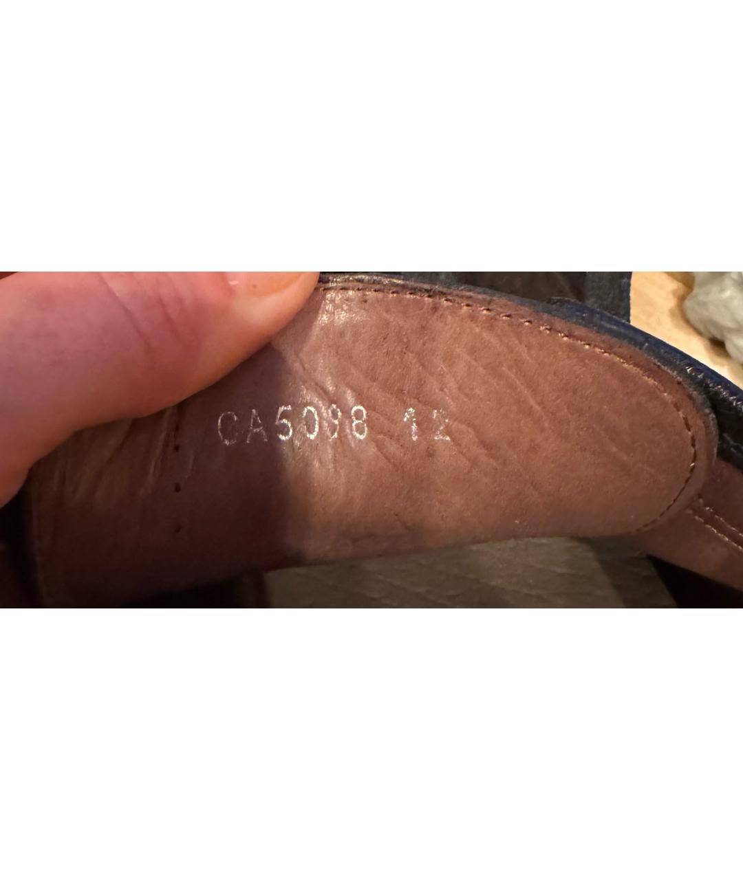 DOLCE&GABBANA Черные кожаные туфли, фото 6