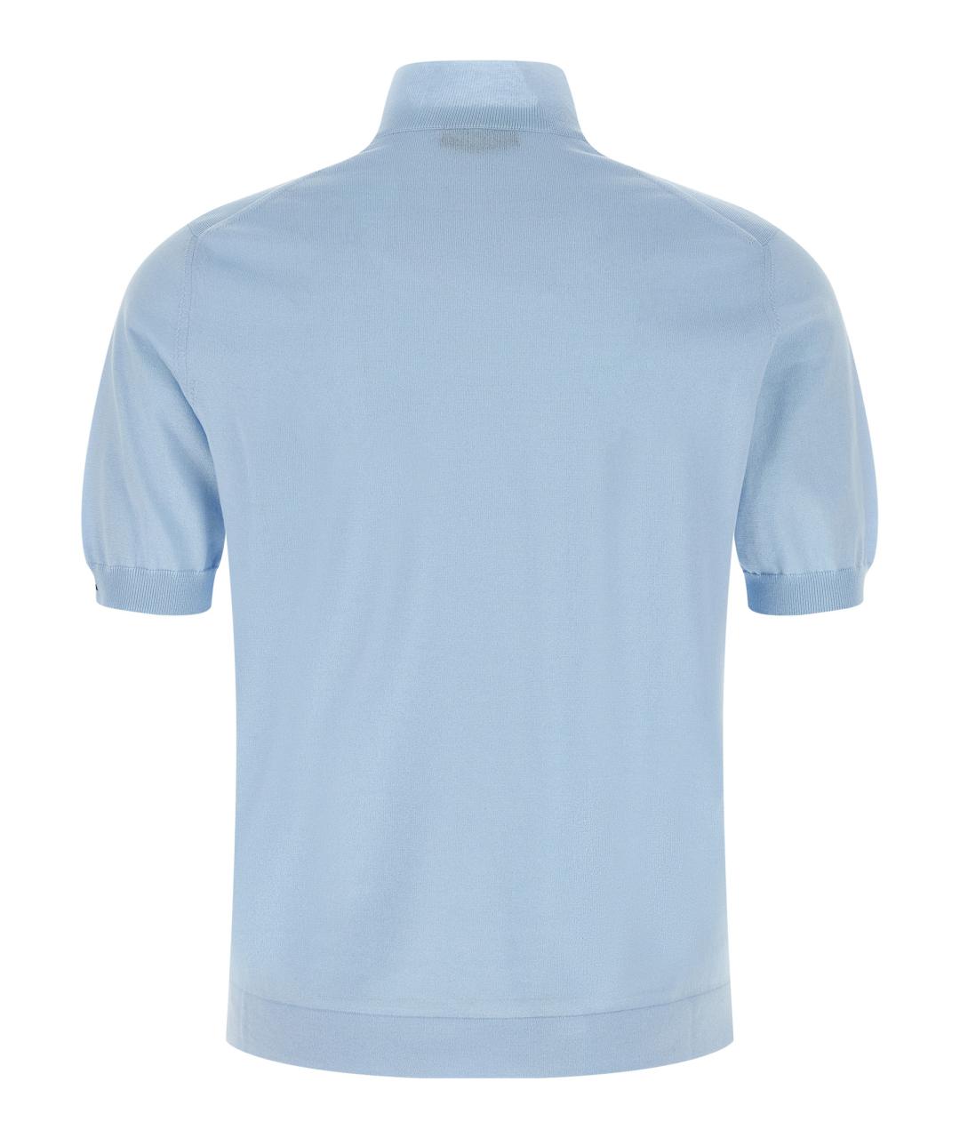 PRADA Голубой хлопковый джемпер / свитер, фото 2