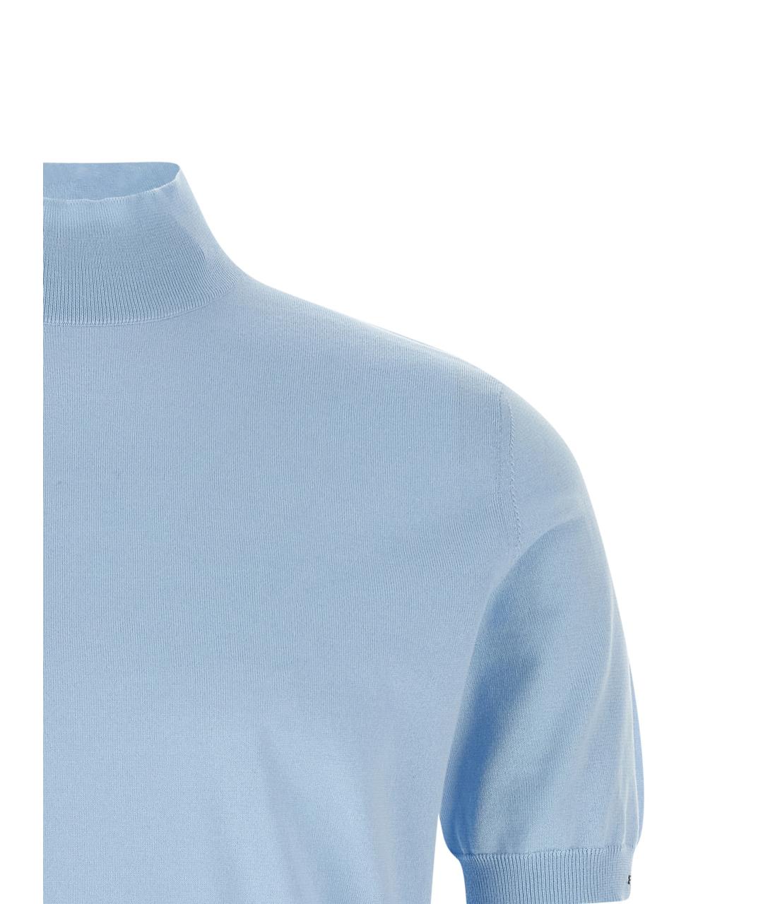 PRADA Голубой хлопковый джемпер / свитер, фото 3