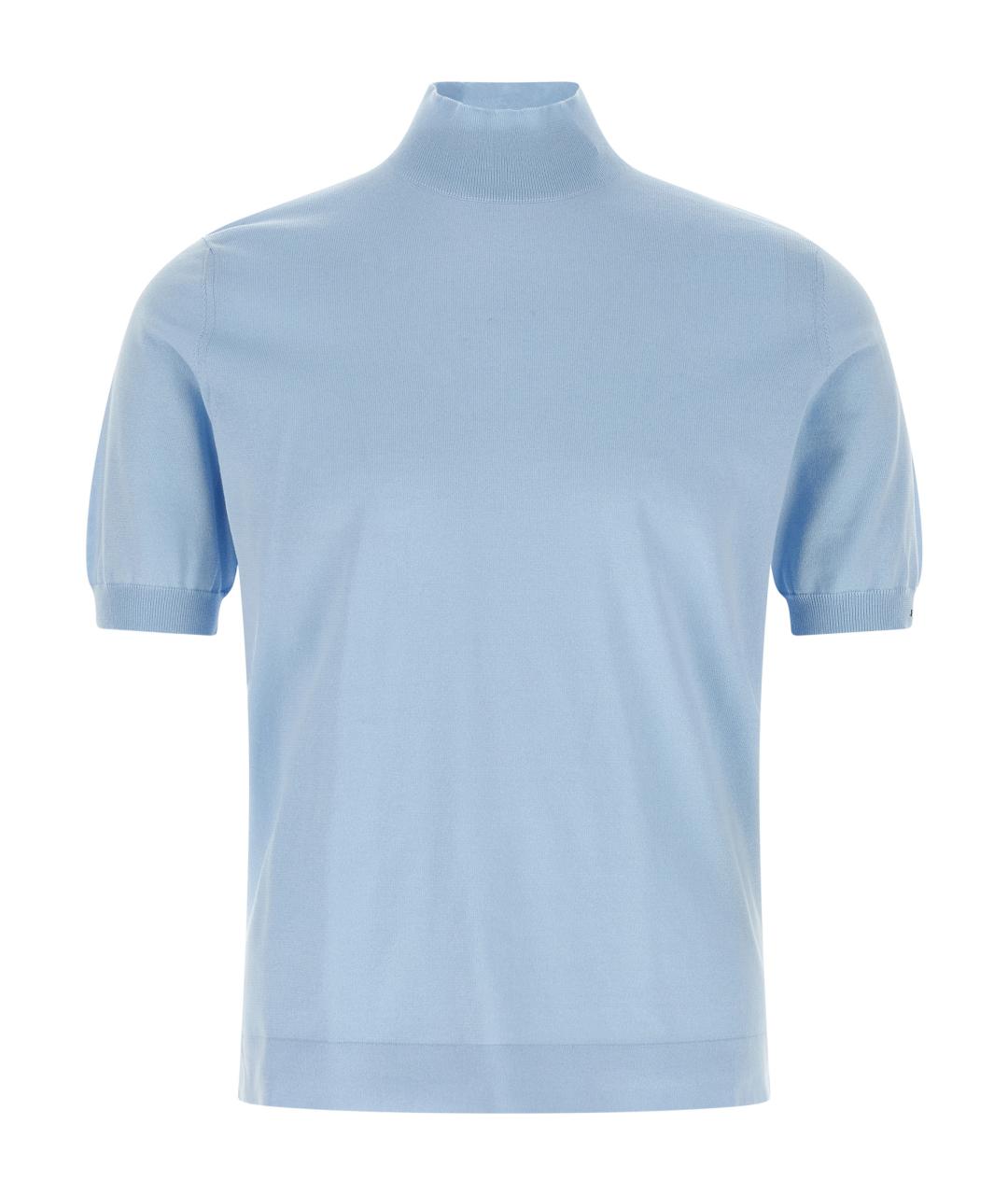 PRADA Голубой хлопковый джемпер / свитер, фото 1