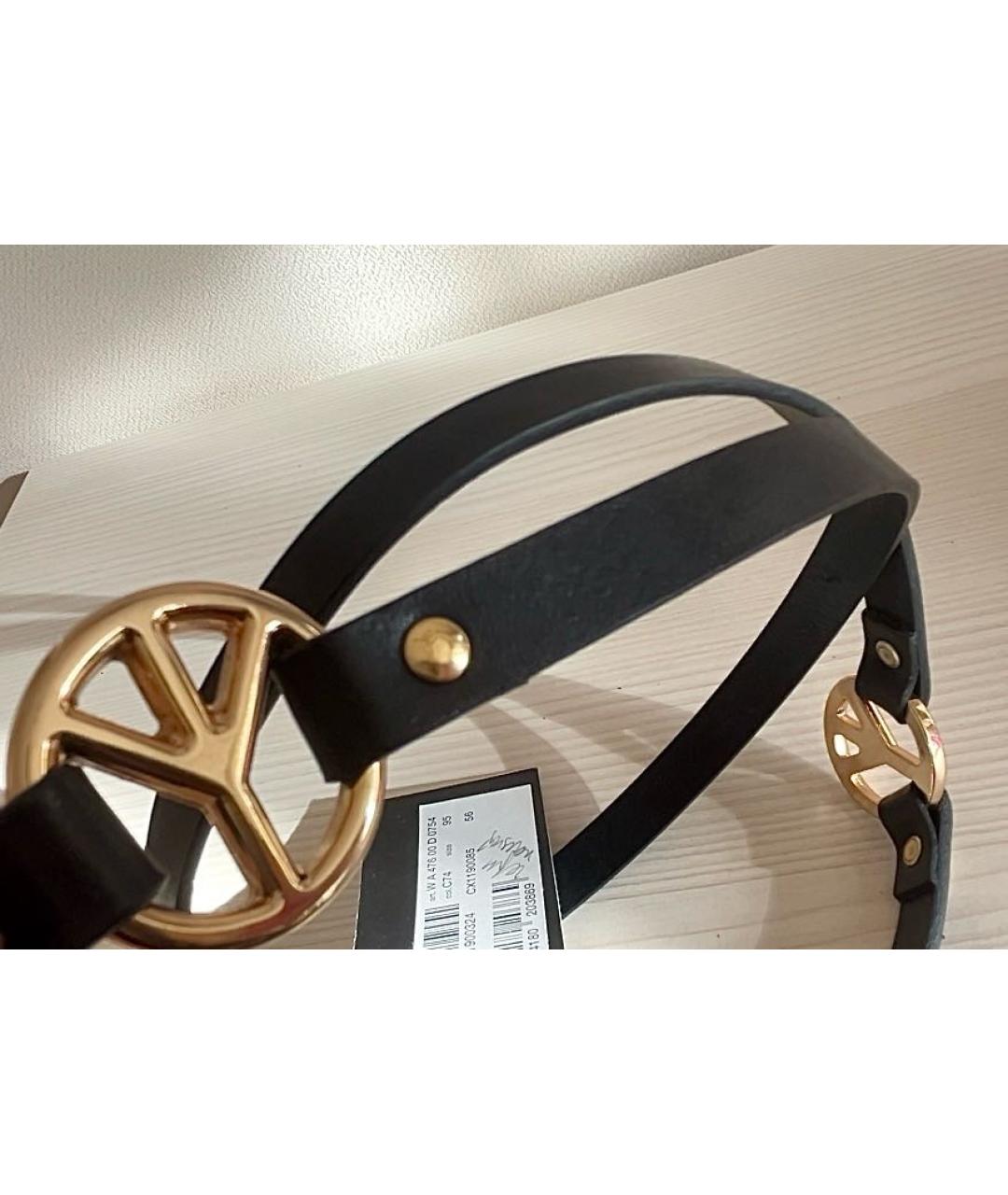 LOVE MOSCHINO Черный кожаный ремень, фото 7