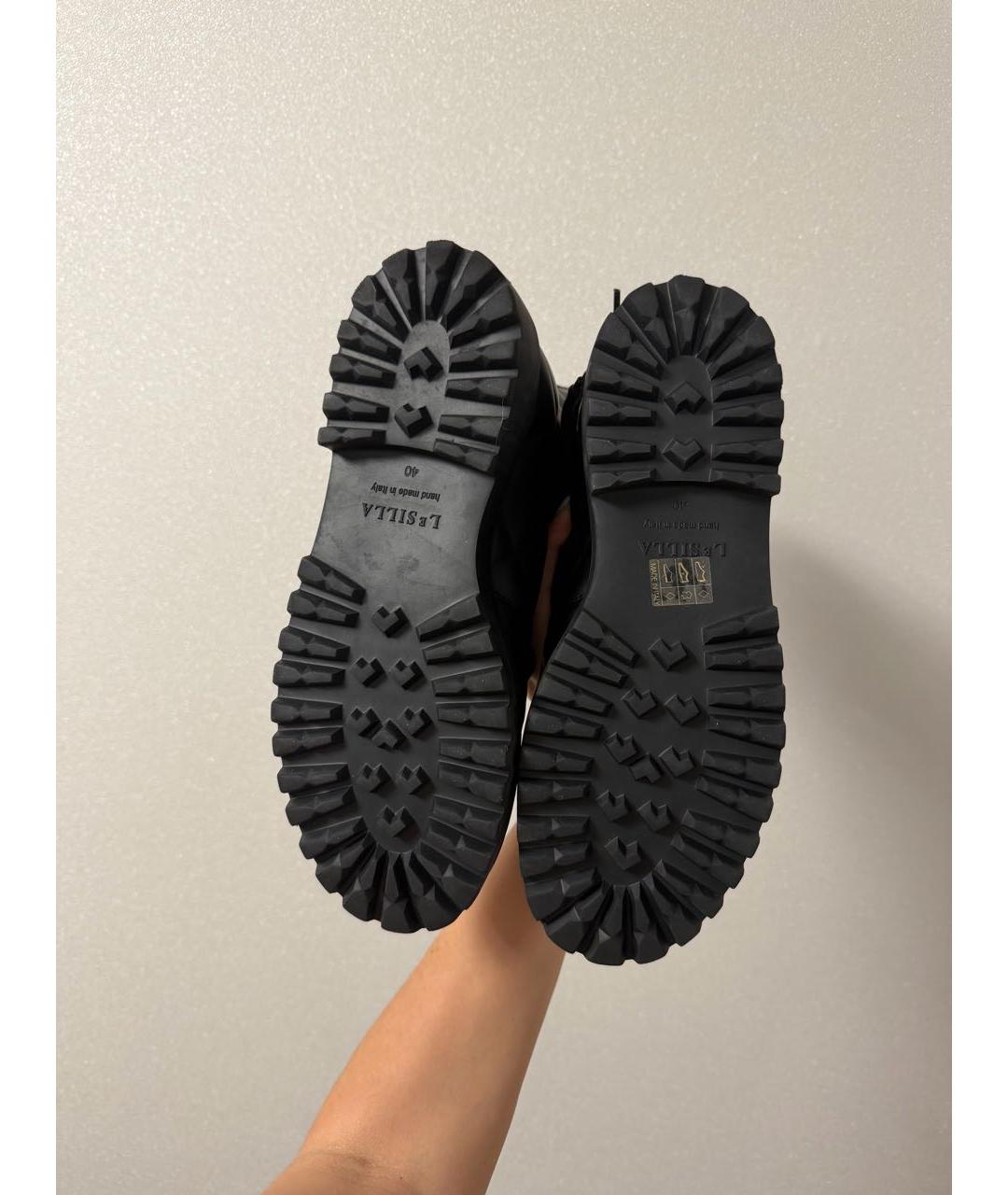 LE SILLA Черные кожаные ботинки, фото 5