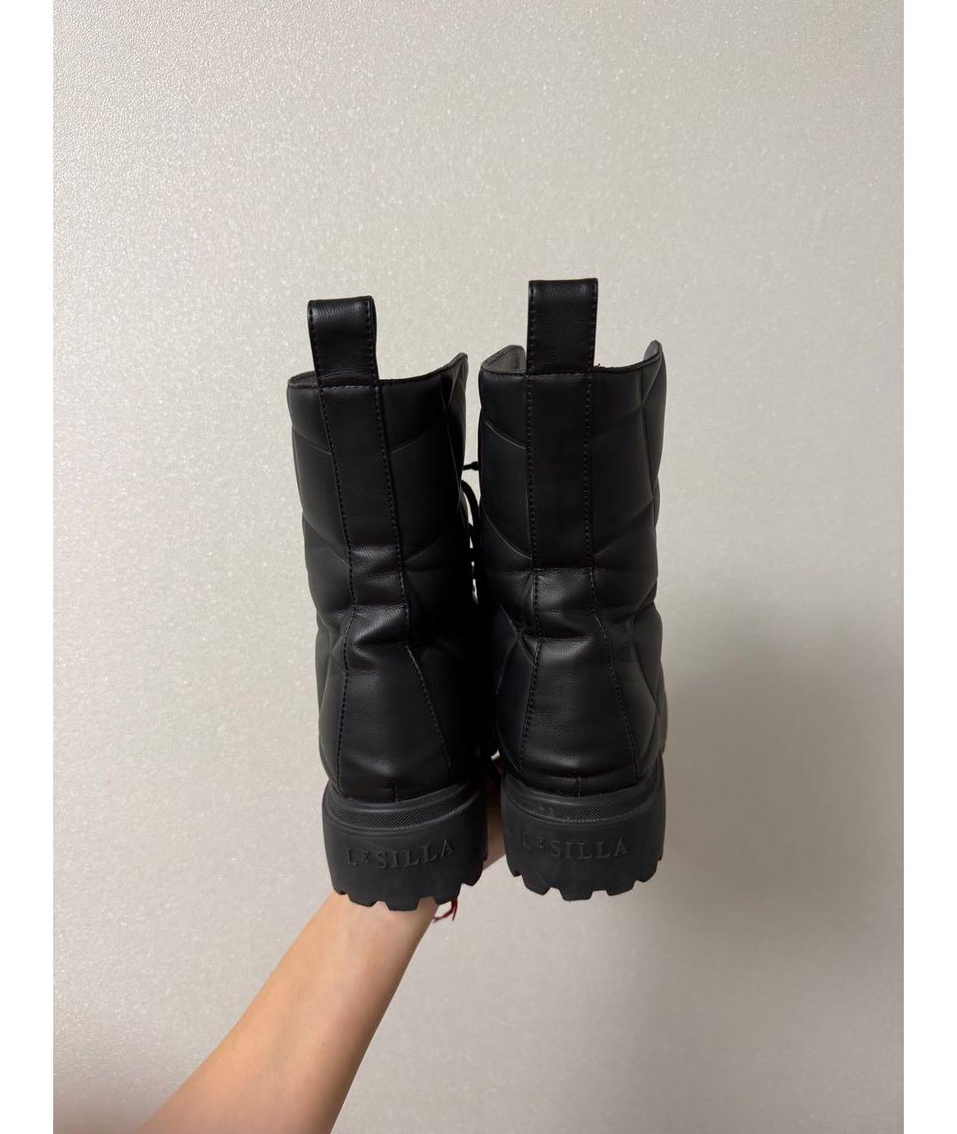 LE SILLA Черные кожаные ботинки, фото 4