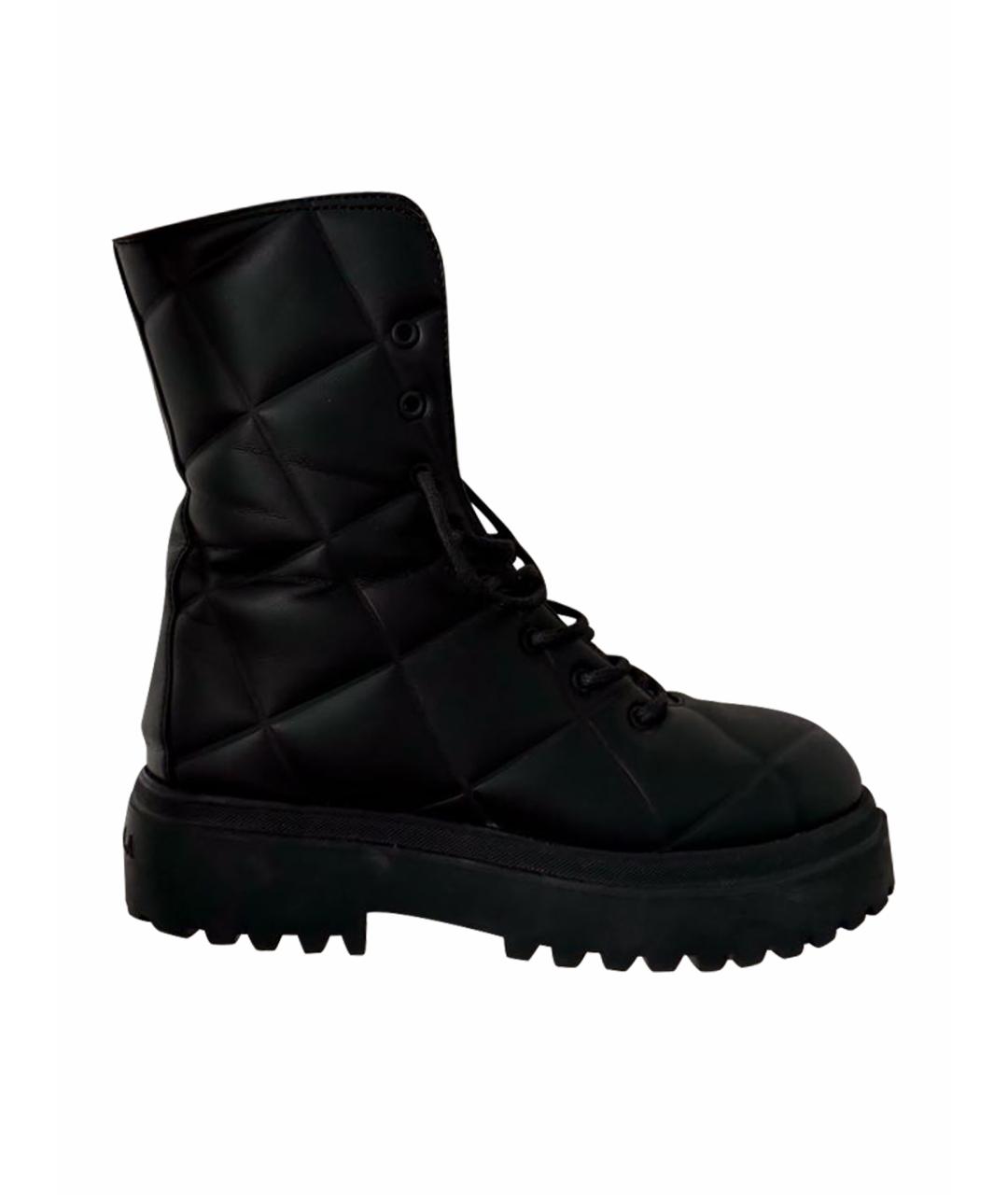 LE SILLA Черные кожаные ботинки, фото 1