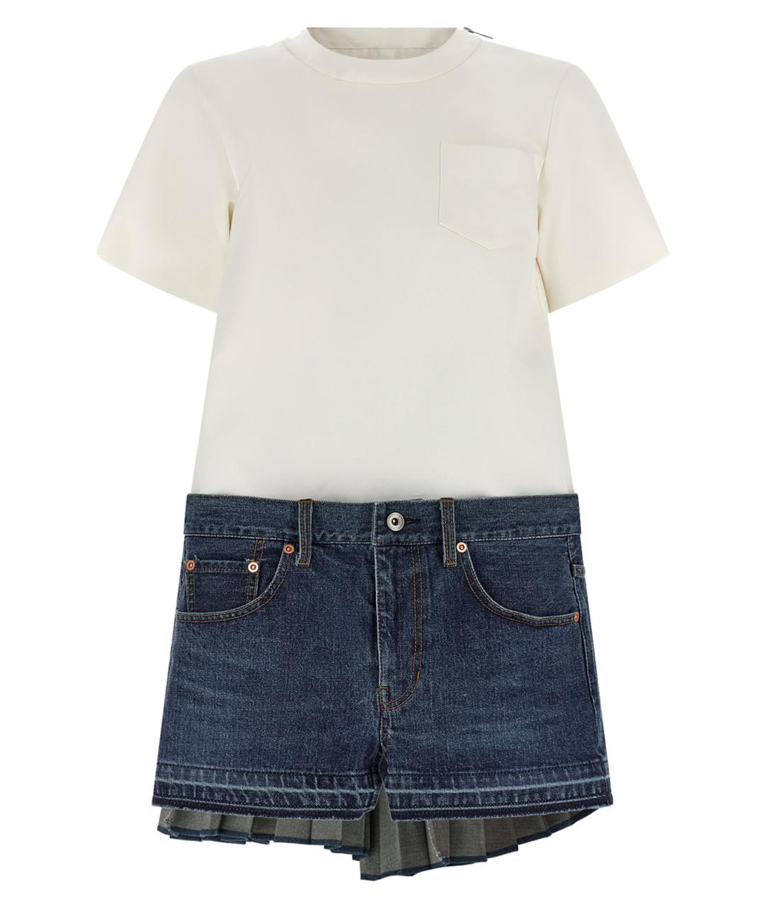 SACAI Мульти хлопковое повседневное платье, фото 1