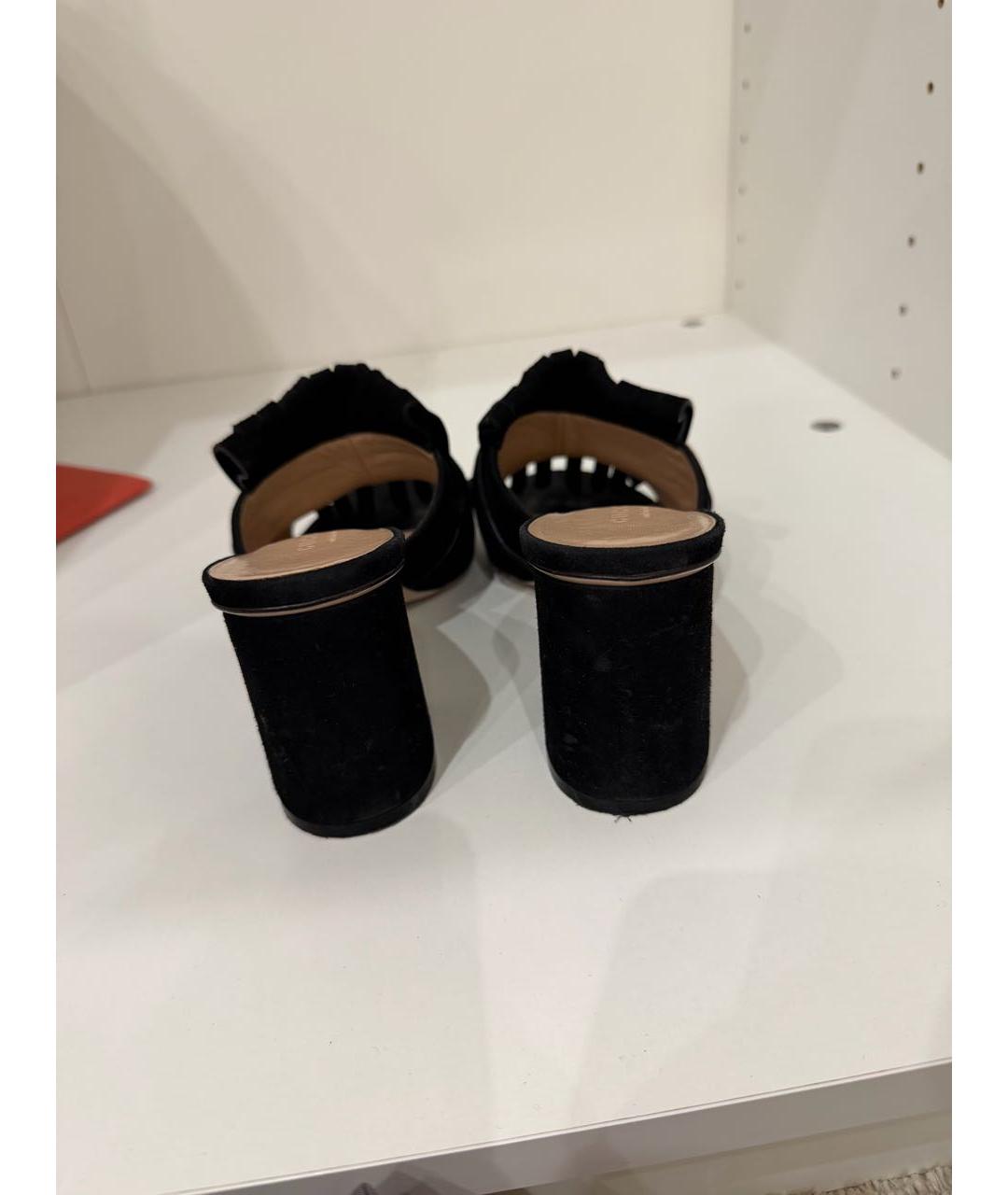 GUCCI Черные замшевые мюли, фото 4