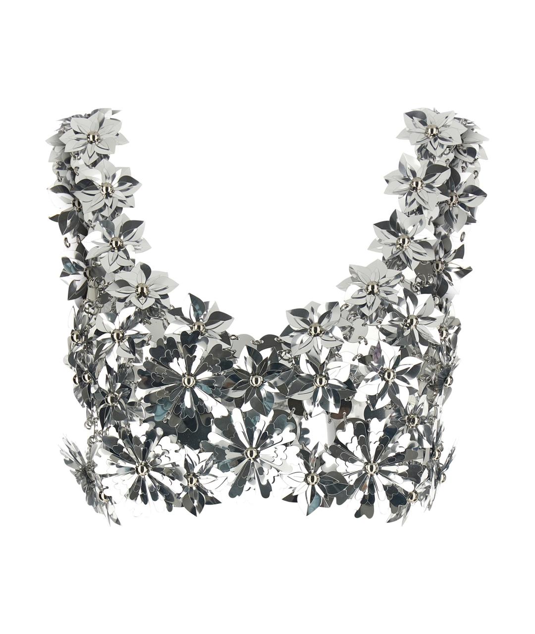 PACO RABANNE Серебряная полиэстеровая блузы, фото 1