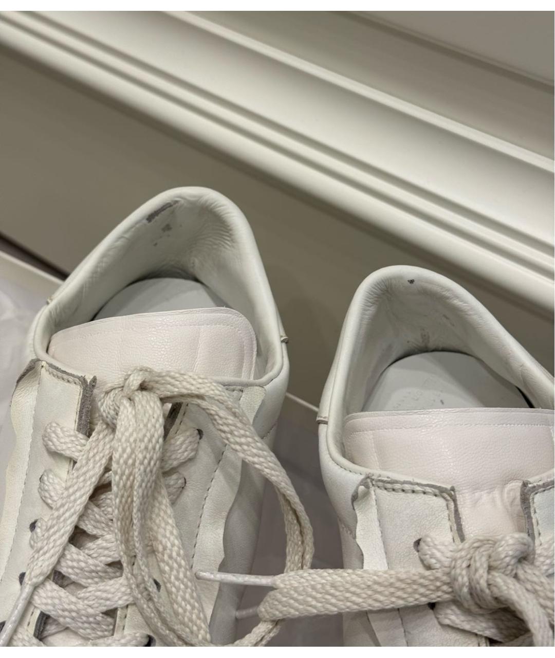 MAISON MARGIELA Белые кожаные кеды, фото 4