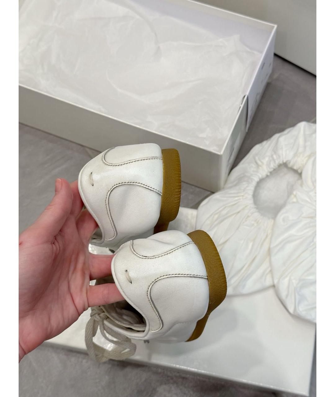 MAISON MARGIELA Белые кожаные кеды, фото 6