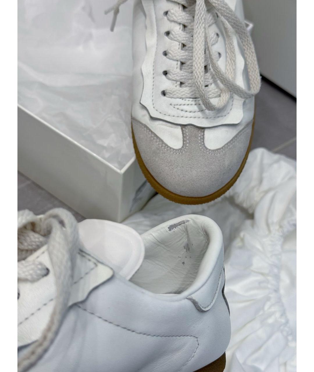 MAISON MARGIELA Белые кожаные кеды, фото 7