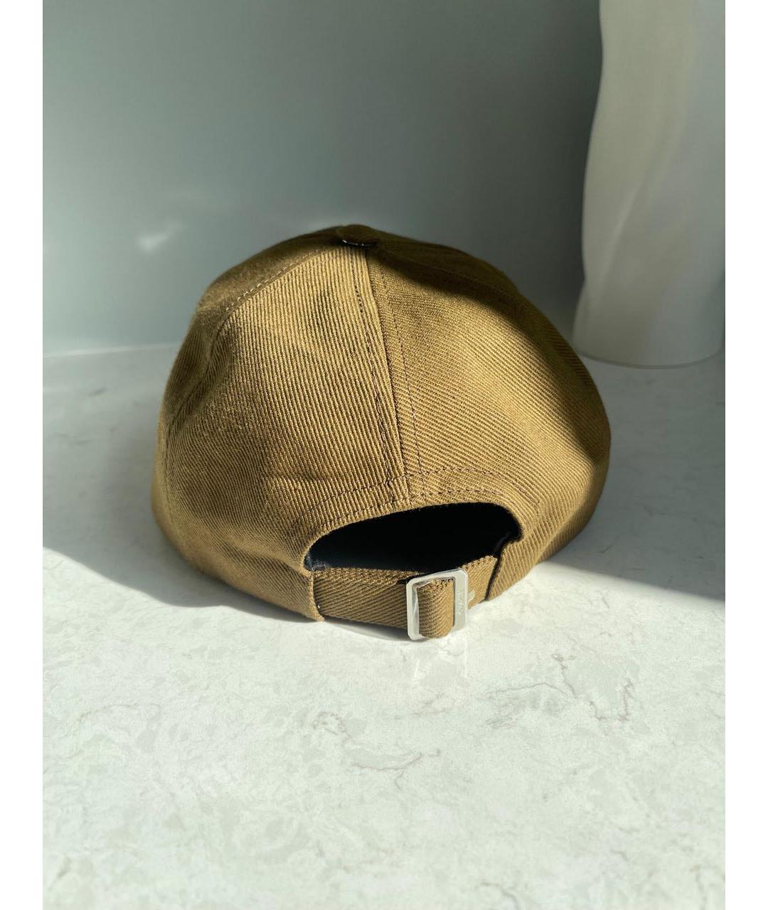 CHANEL Коричневая хлопковая кепка, фото 4