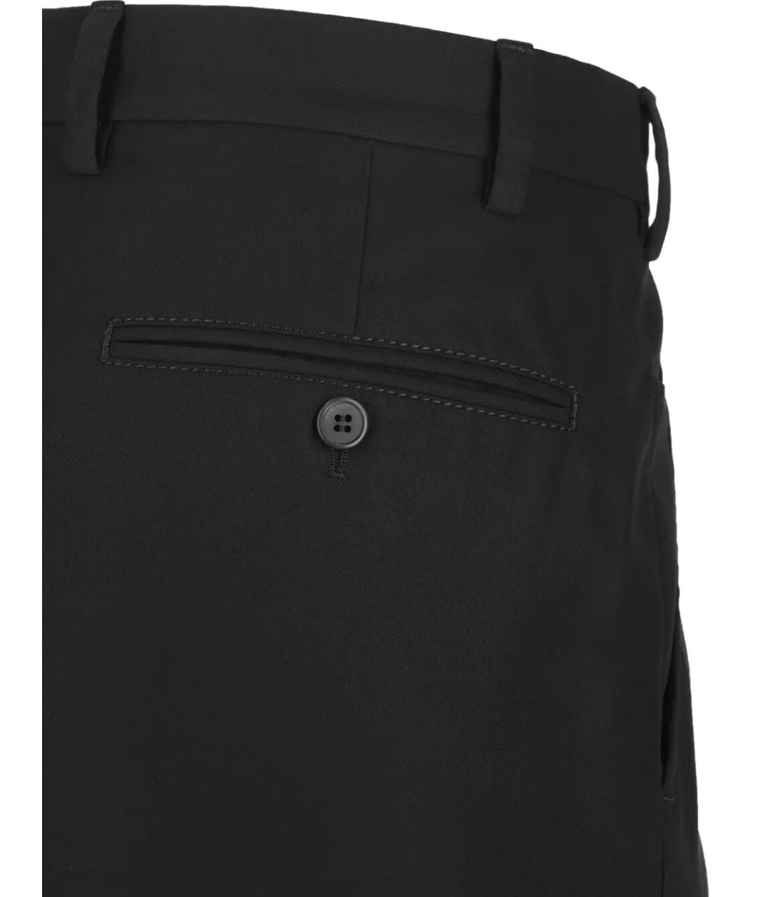 PRADA Черные хлопковые повседневные брюки, фото 4