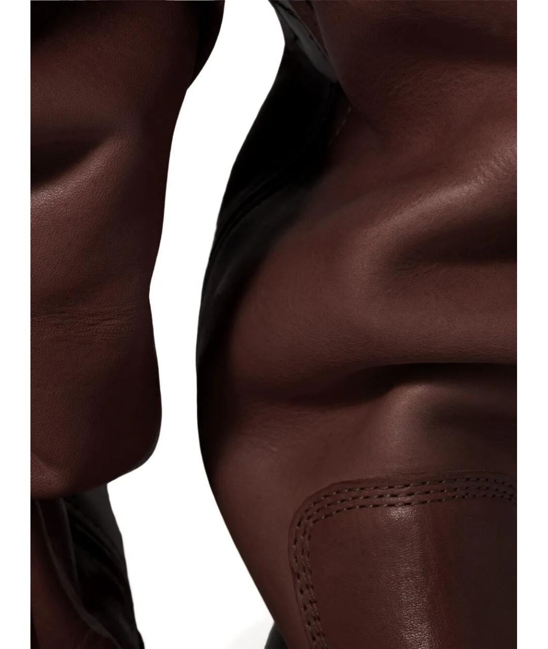 MIU MIU Бордовые кожаные ботинки, фото 5