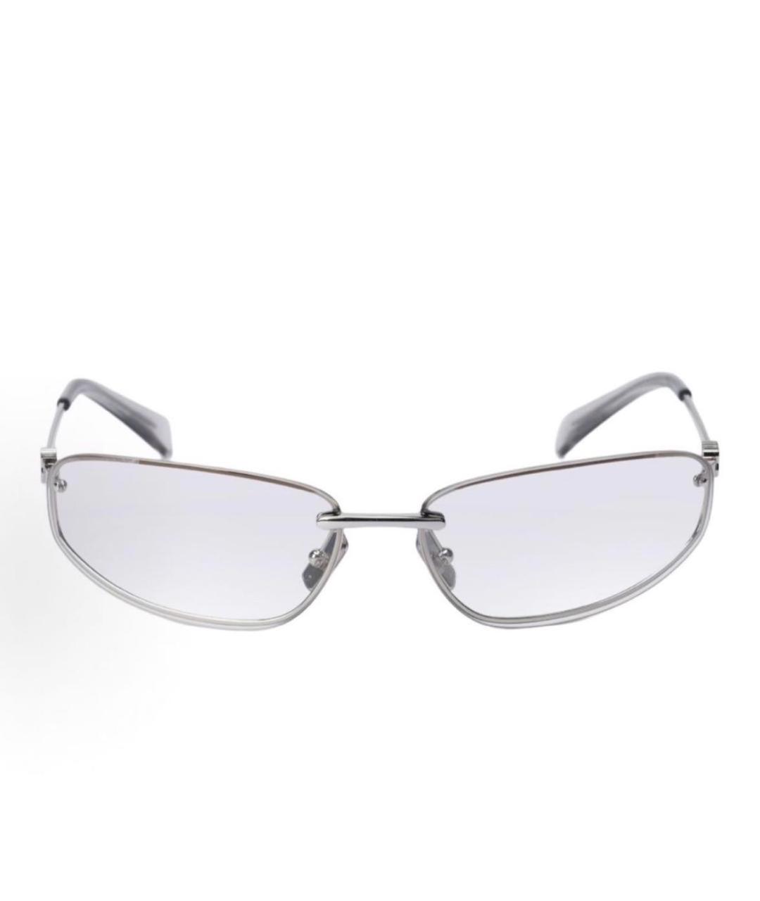 MIU MIU Серебряные металлические солнцезащитные очки, фото 5