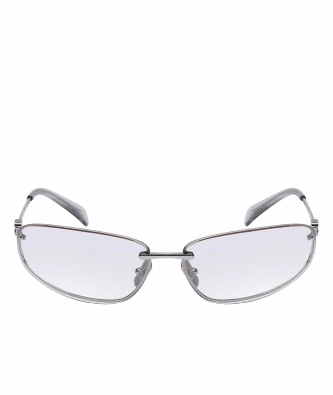 MIU MIU Серебряные металлические солнцезащитные очки, фото 1