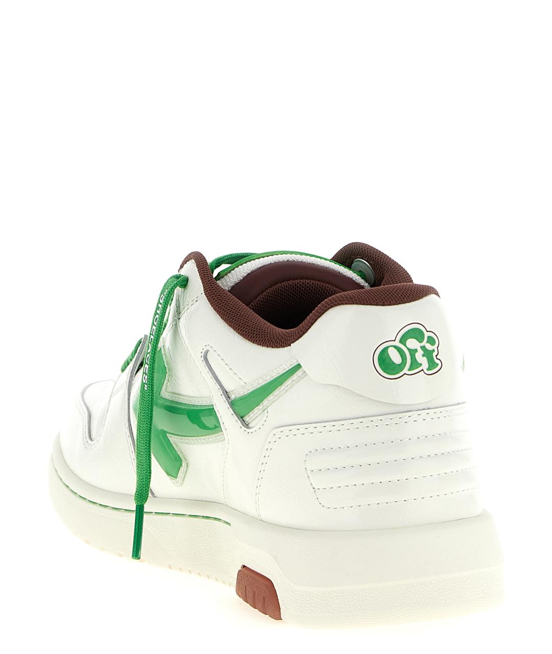 OFF-WHITE Белые кожаные низкие кроссовки / кеды, фото 4