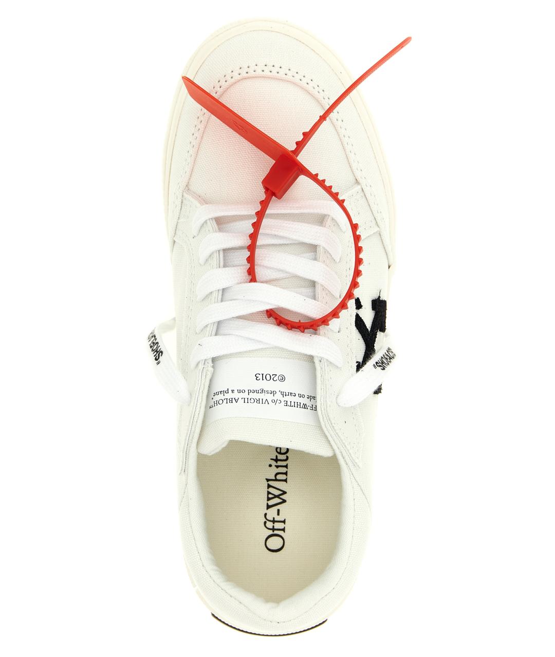 OFF-WHITE Белые текстильные кеды, фото 5