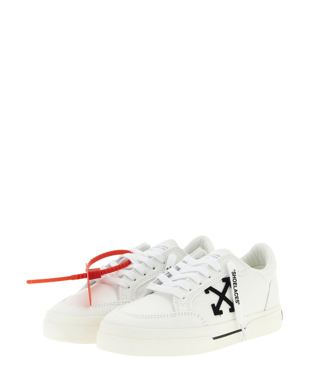 OFF-WHITE Белые текстильные кеды, фото 2