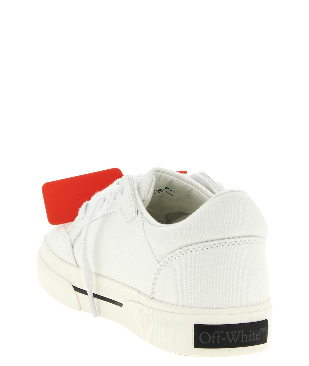 OFF-WHITE Белые текстильные кеды, фото 4