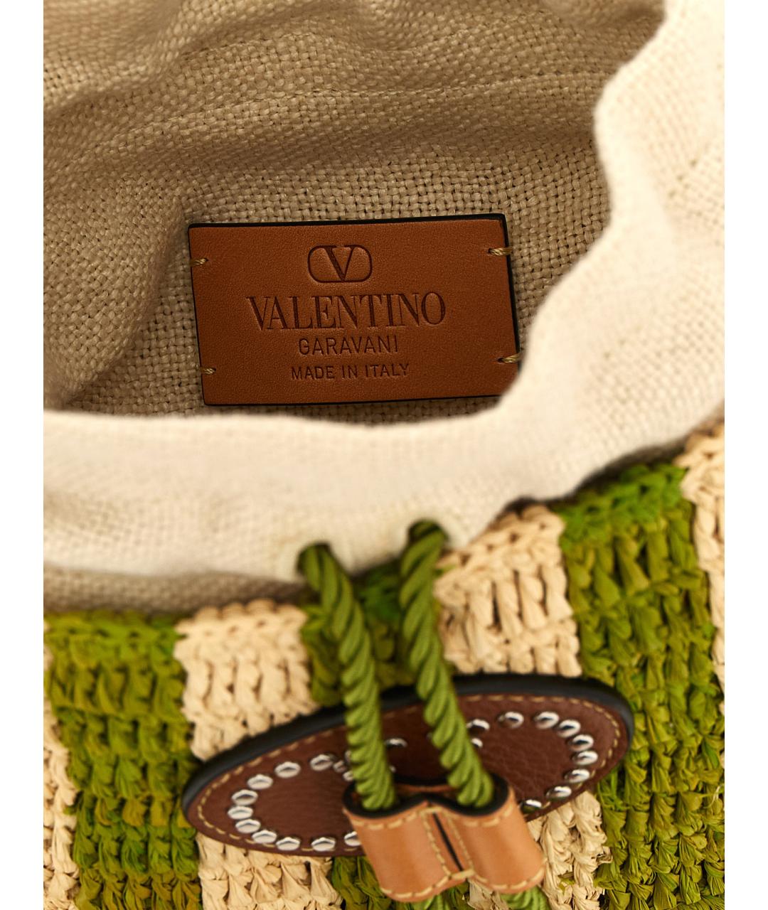 VALENTINO Зеленая пелетеная сумка через плечо, фото 4