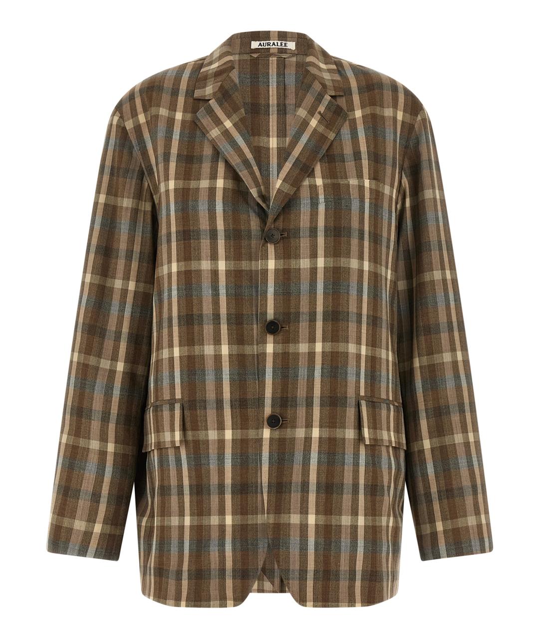 AURALEE Коричневый шерстяной жакет/пиджак, фото 1