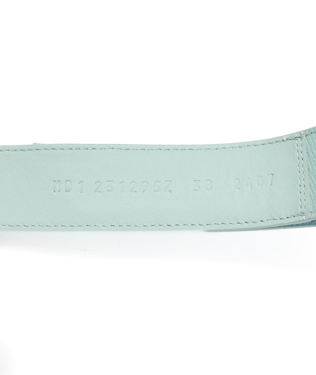 HERMES Голубые кожаные сандалии, фото 7