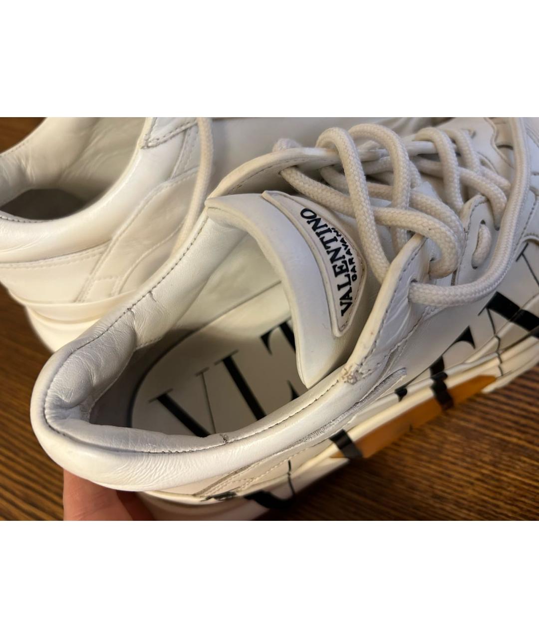 VALENTINO Белые кожаные кроссовки, фото 6