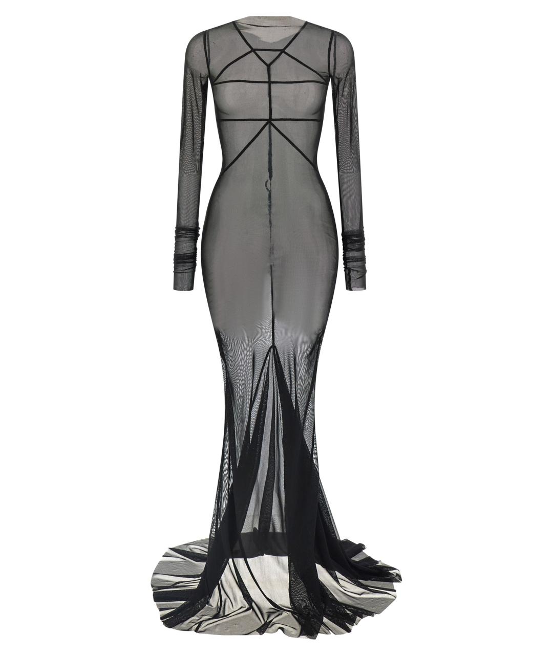 RICK OWENS Черное полиамидовое вечернее платье, фото 1