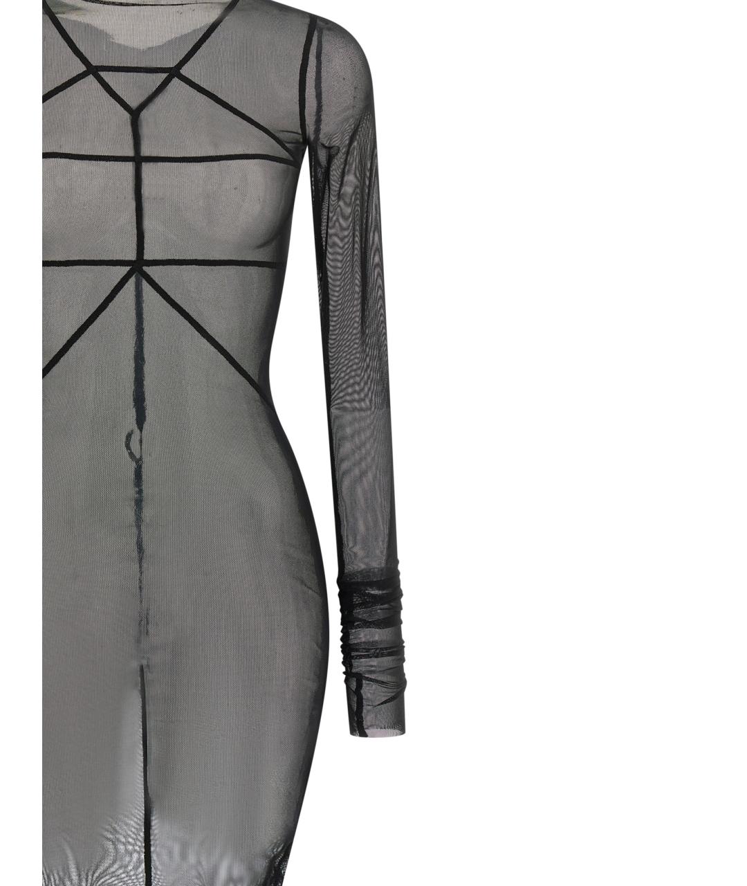 RICK OWENS Черное полиамидовое вечернее платье, фото 3