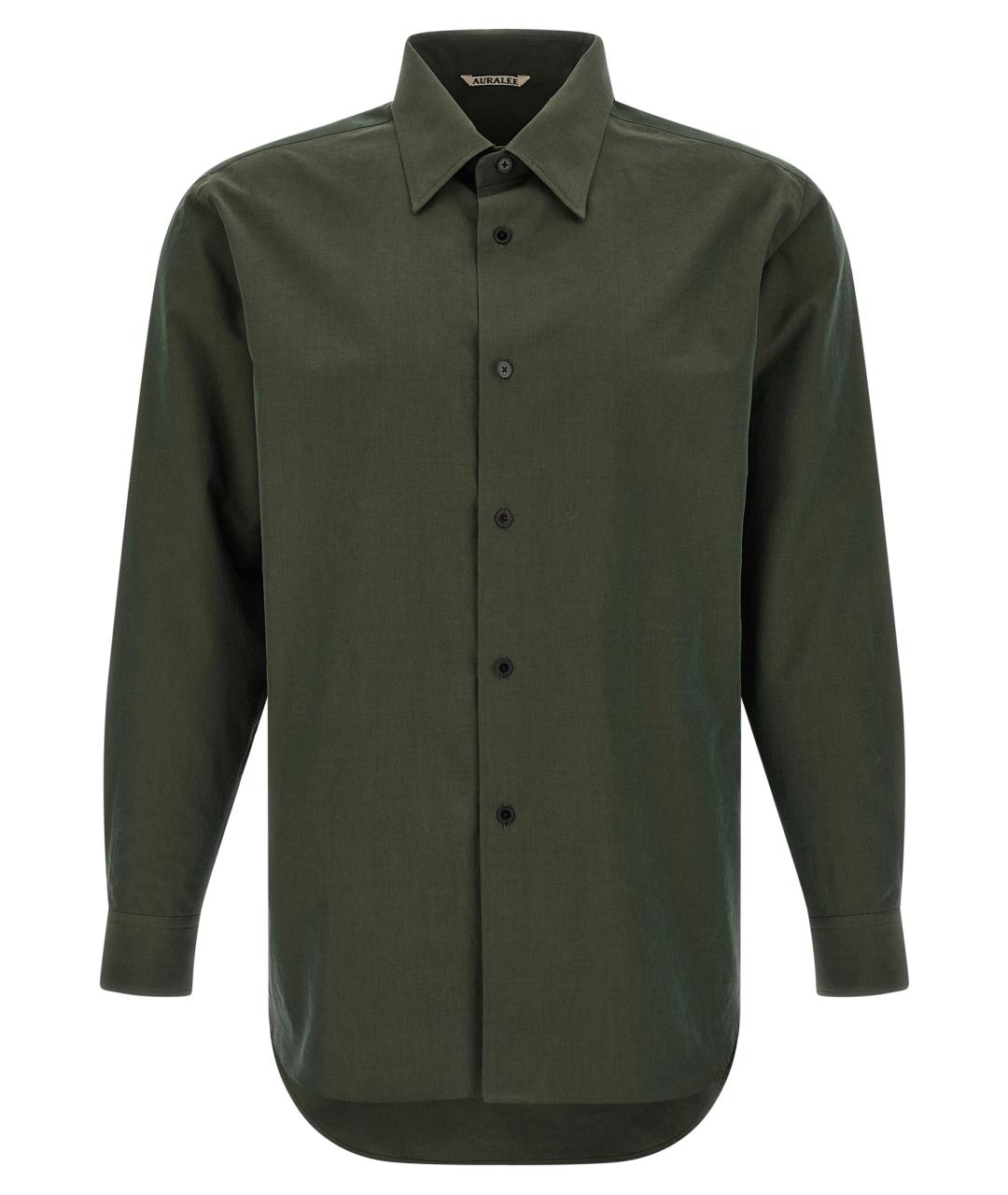 AURALEE Зеленая хлопковая кэжуал рубашка, фото 1