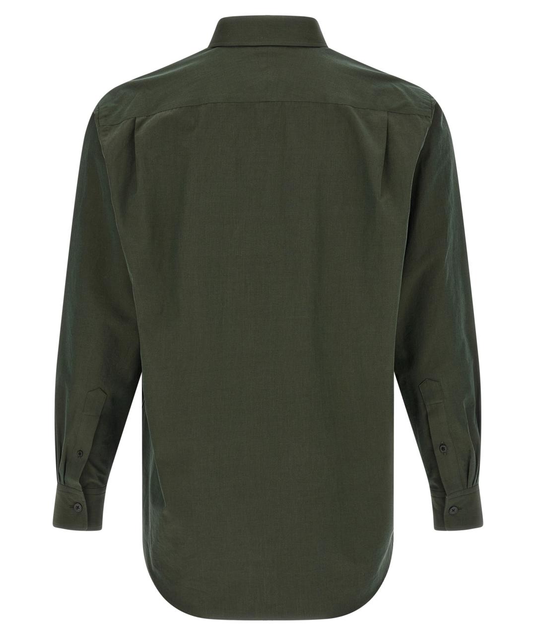 AURALEE Зеленая хлопковая кэжуал рубашка, фото 2