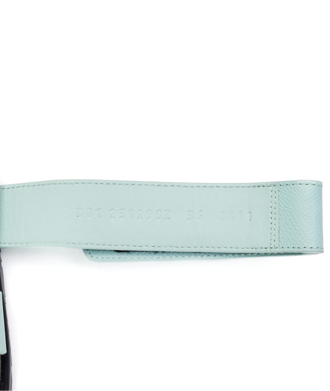 HERMES Голубые кожаные сандалии, фото 9