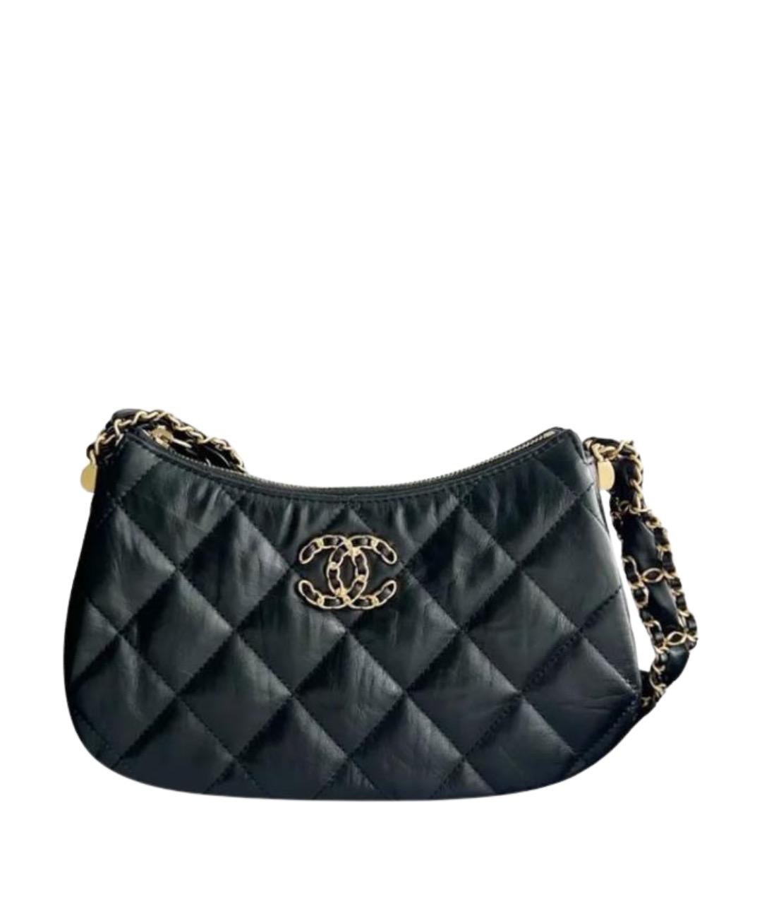 CHANEL Черная кожаная сумка через плечо, фото 1