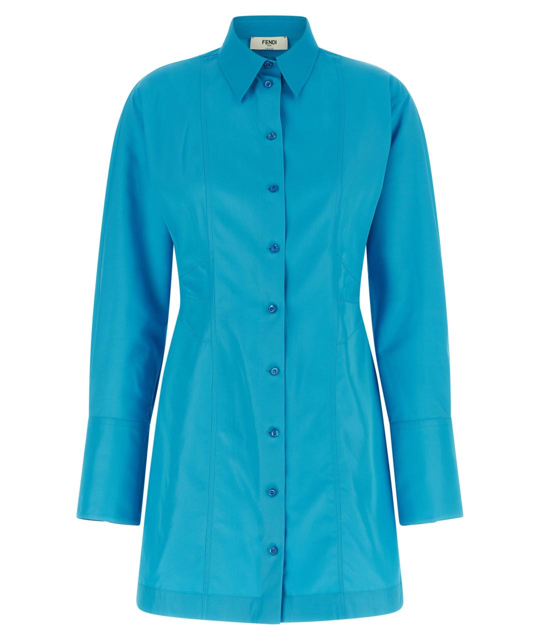 FENDI Бирюзовое повседневное платье, фото 1