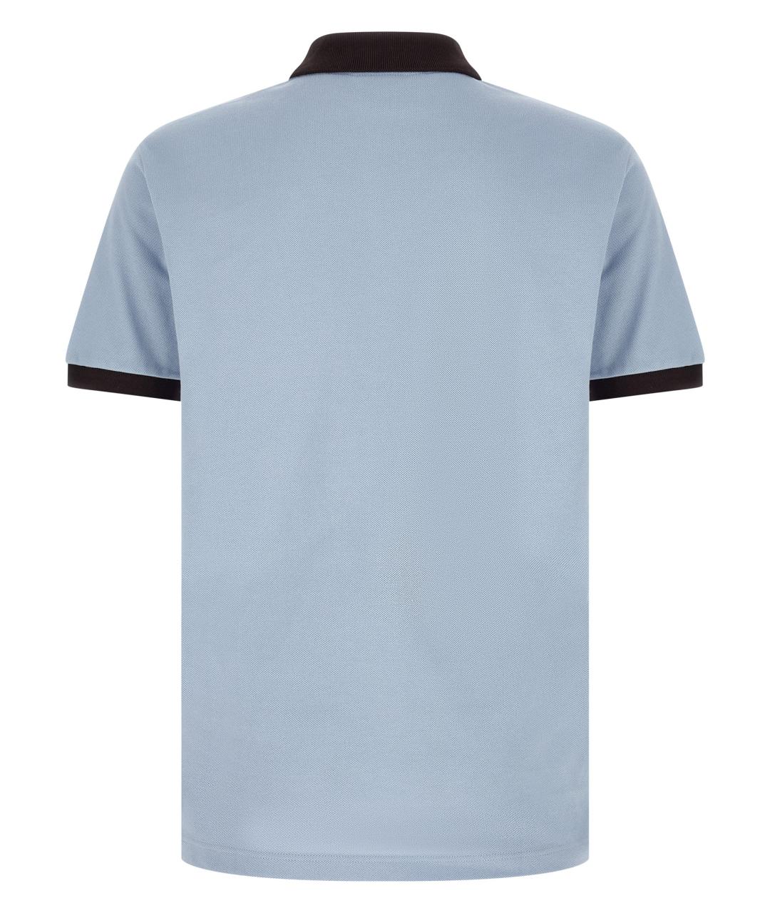 LACOSTE Голубое хлопковое поло с коротким рукавом, фото 2