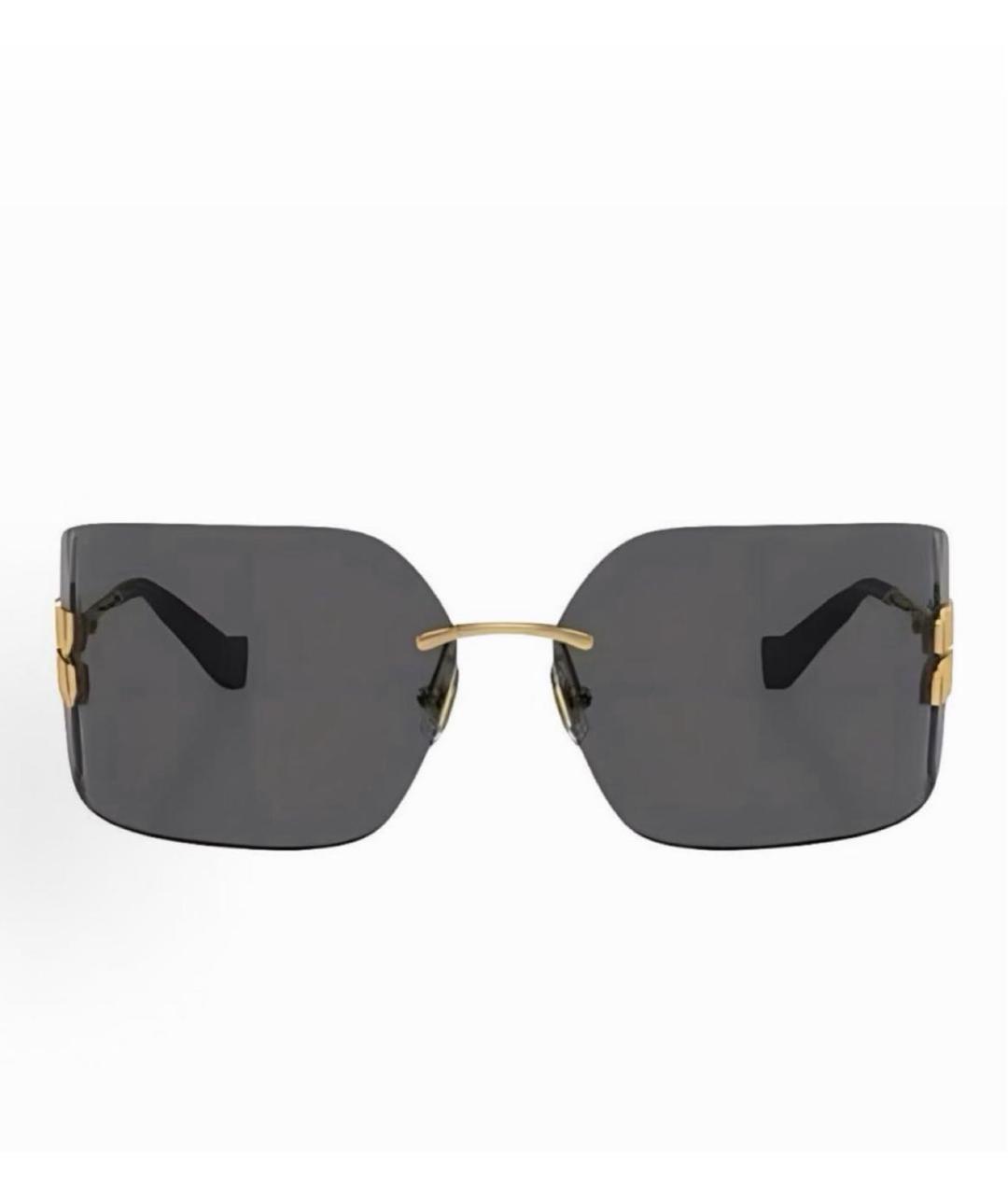 MIU MIU Черные металлические солнцезащитные очки, фото 3