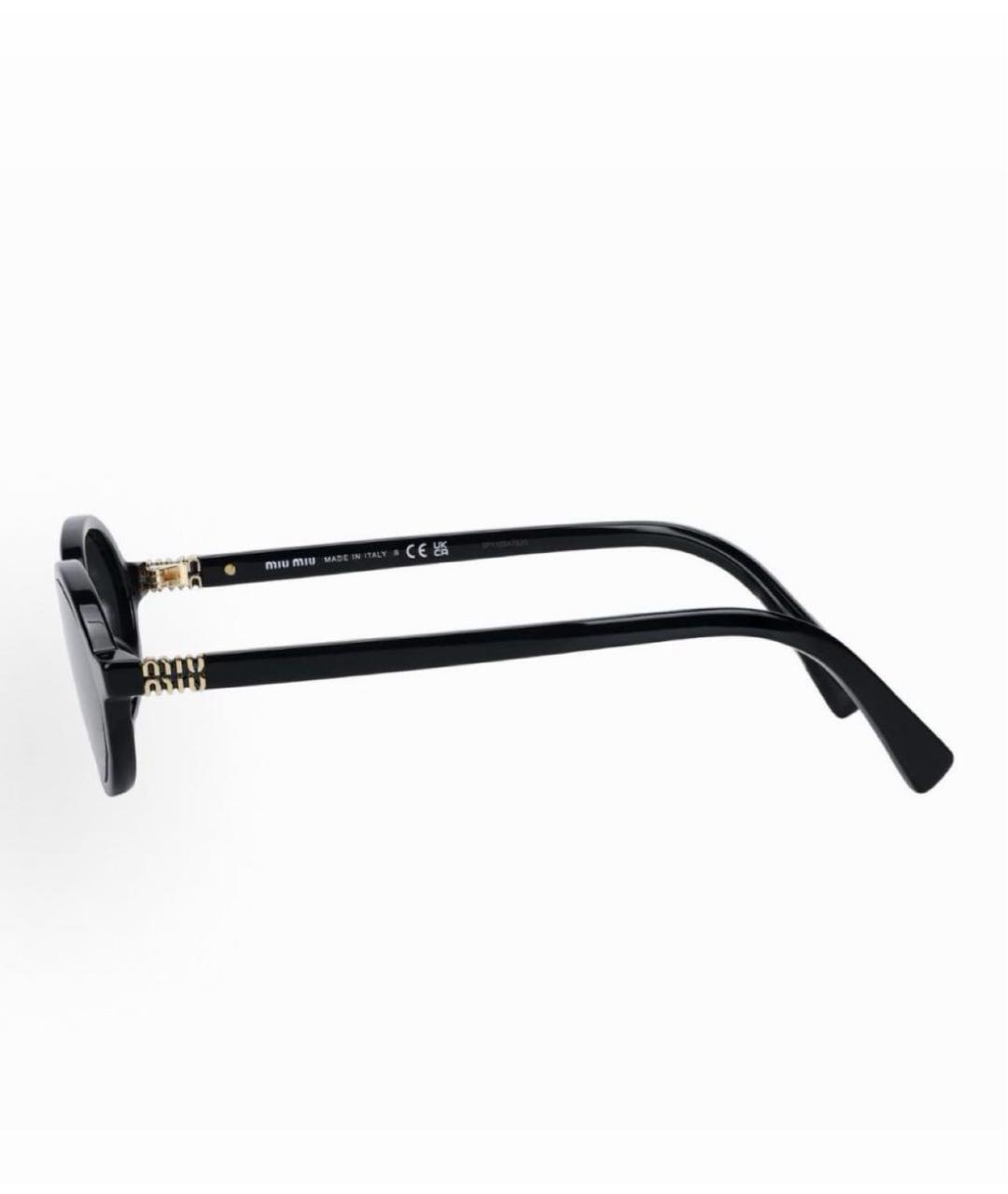 MIU MIU Черные пластиковые солнцезащитные очки, фото 2