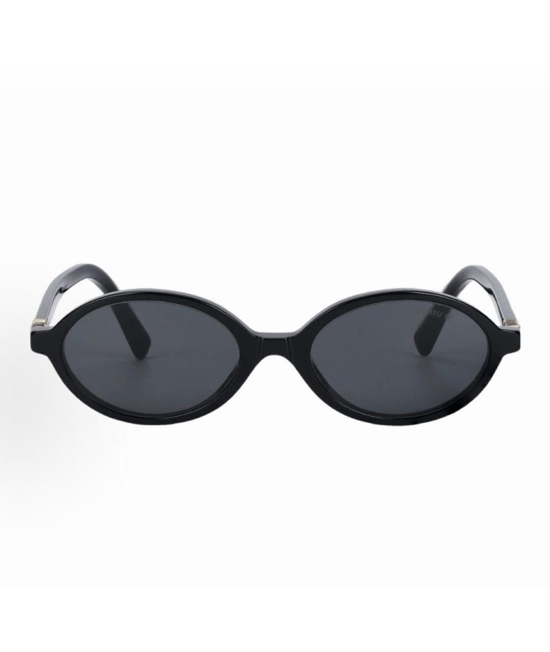 MIU MIU Черные пластиковые солнцезащитные очки, фото 3