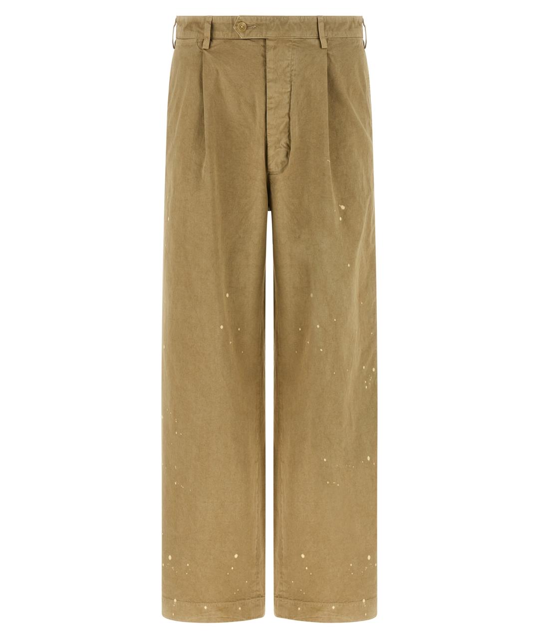 AURALEE Бежевые хлопковые повседневные брюки, фото 1