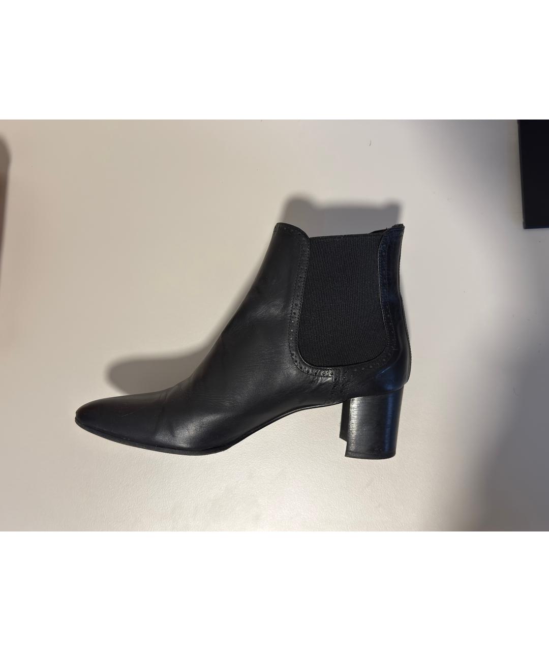 MANOLO BLAHNIK Черные кожаные ботильоны, фото 10