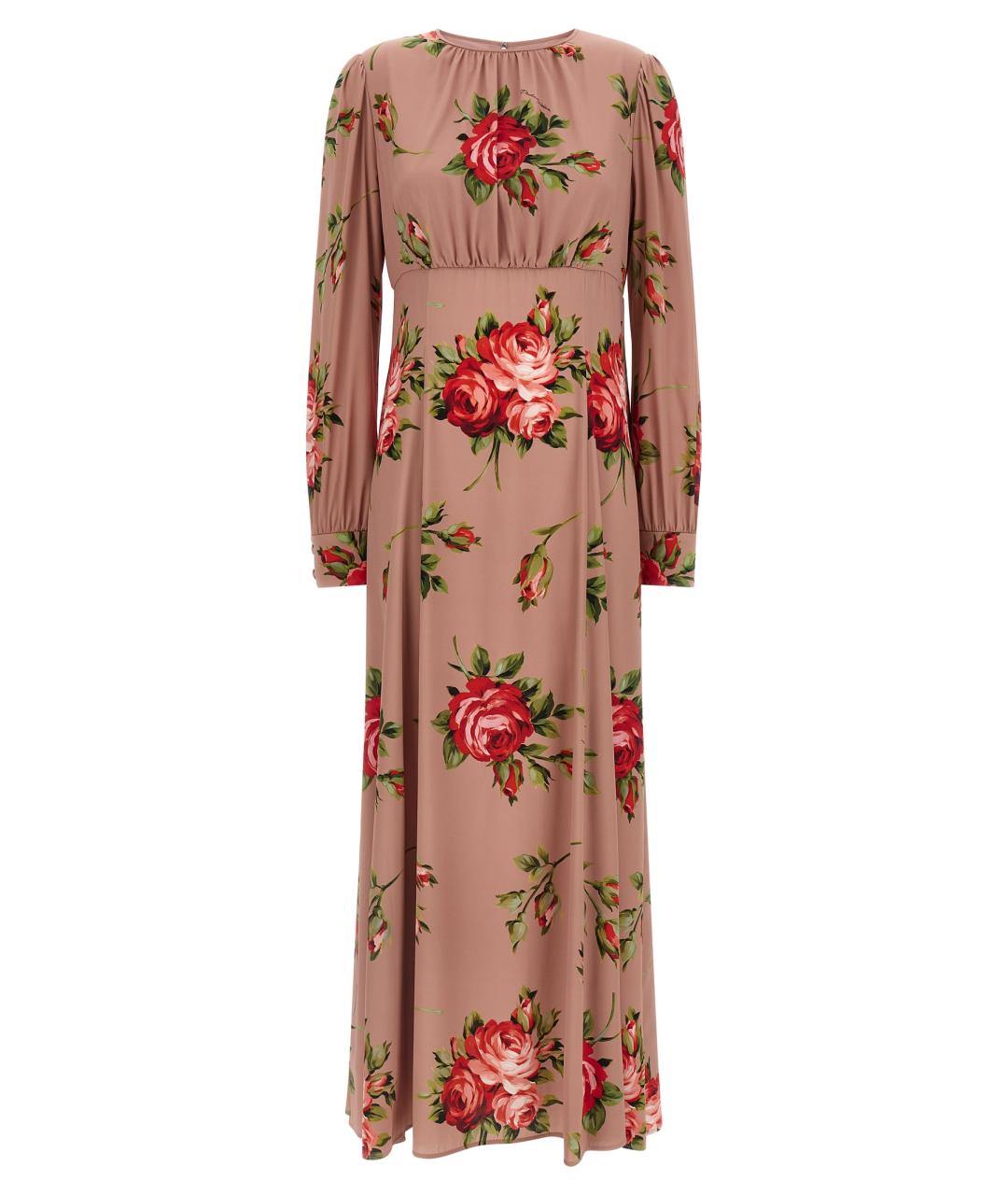 DOLCE&GABBANA Розовое шелковое повседневное платье, фото 1