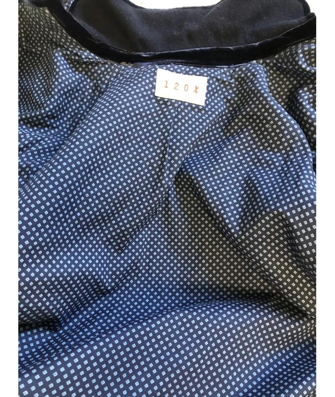 120% LINO Темно-синее шерстяное пальто, фото 6