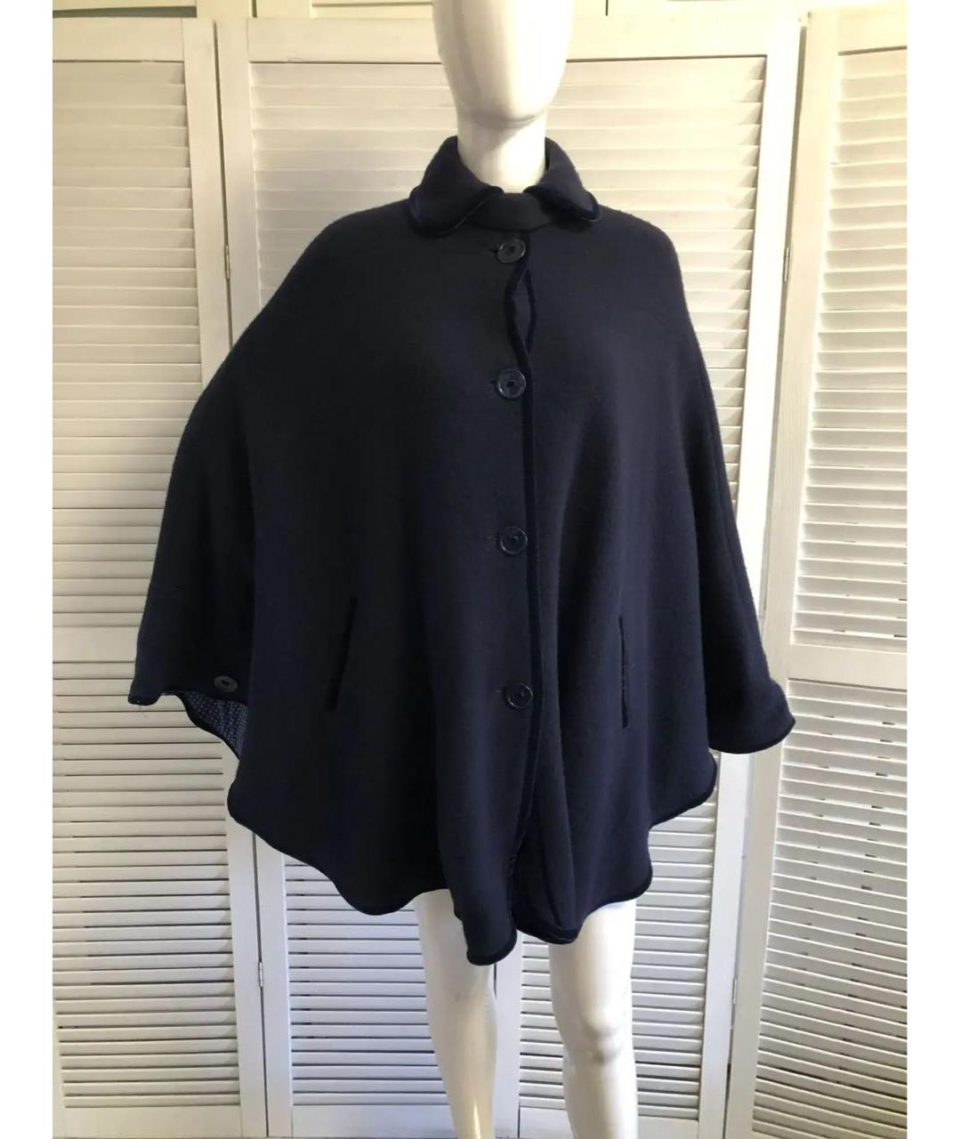 120% LINO Темно-синее шерстяное пальто, фото 9