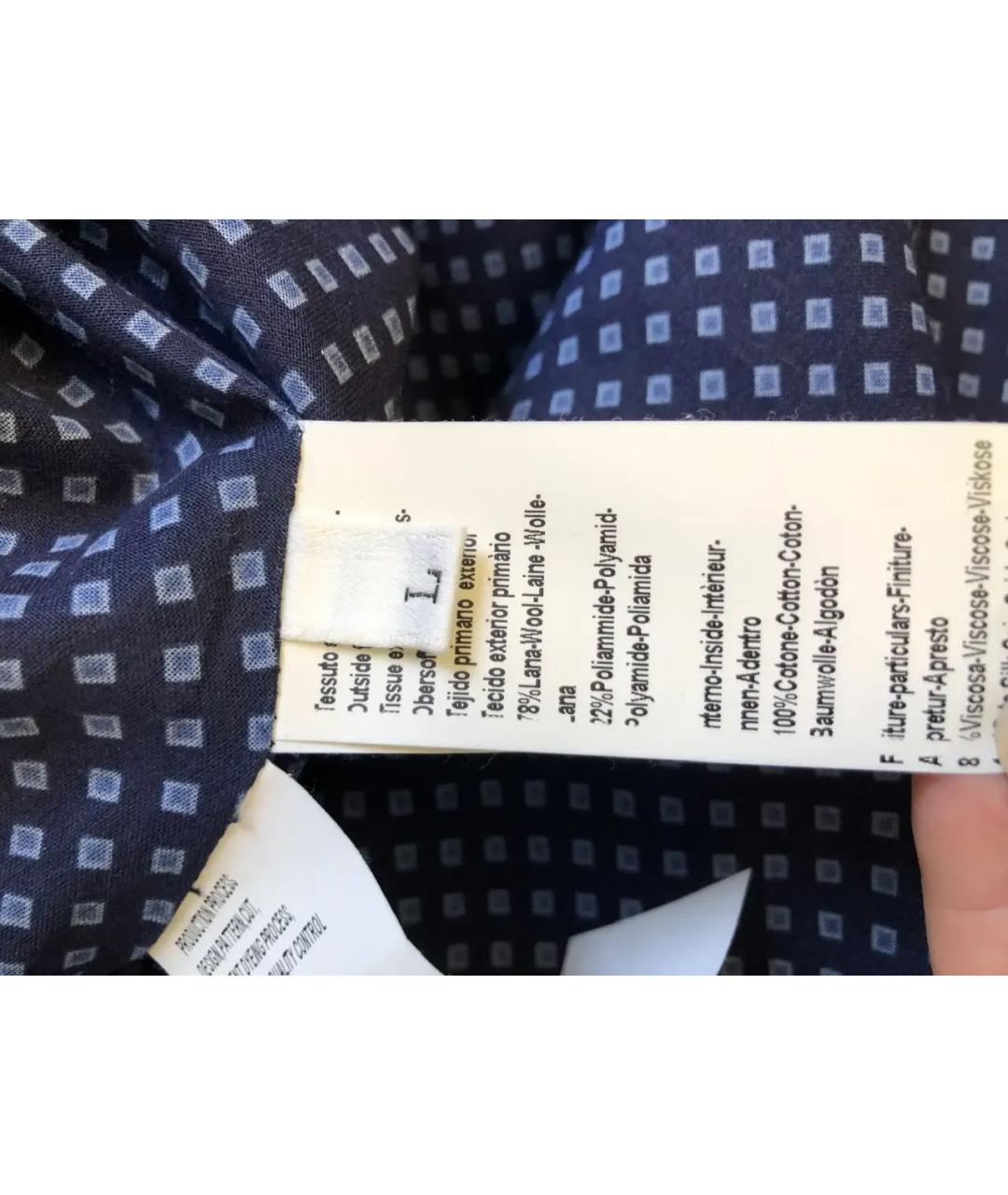 120% LINO Темно-синее шерстяное пальто, фото 5