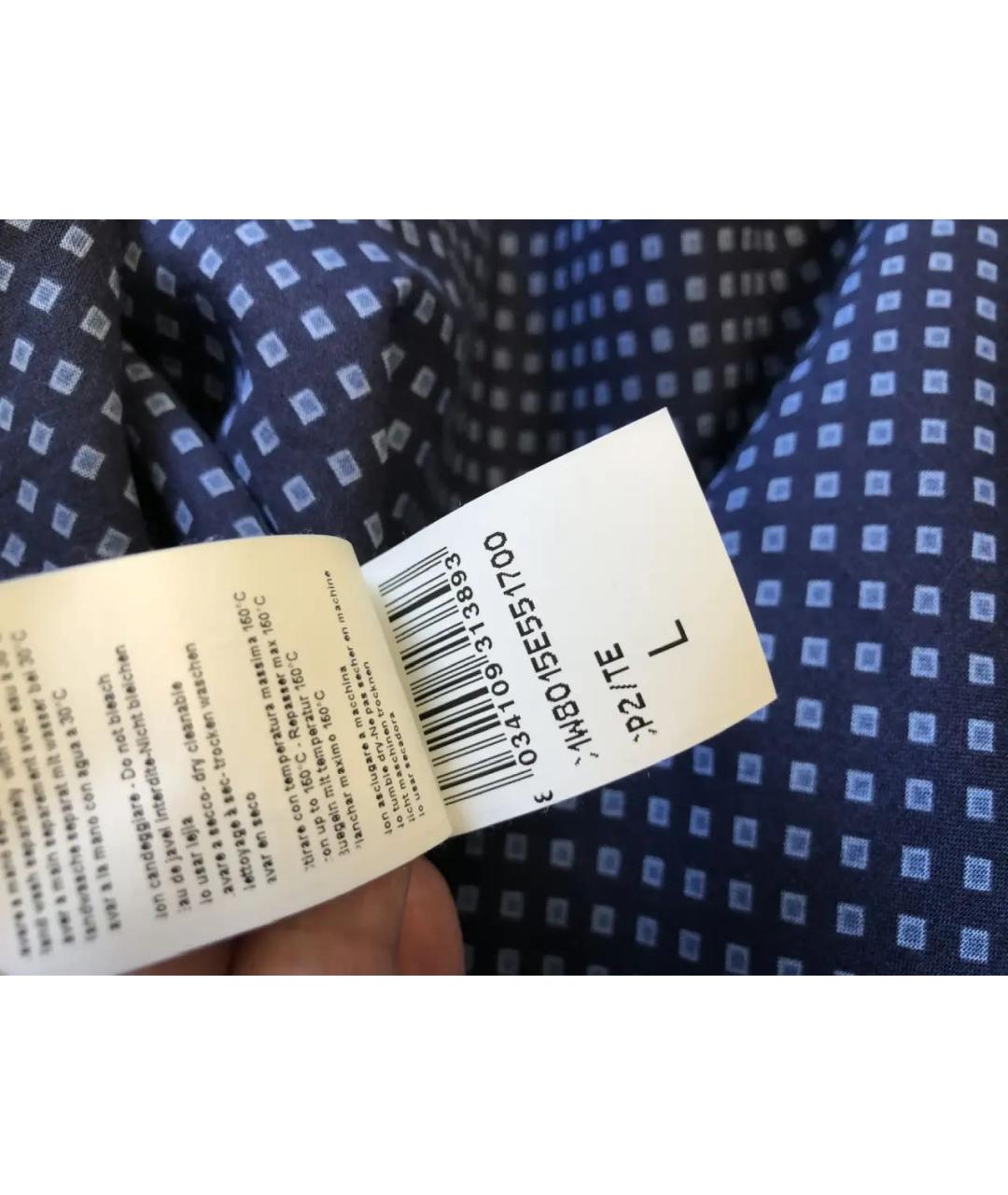 120% LINO Темно-синее шерстяное пальто, фото 8