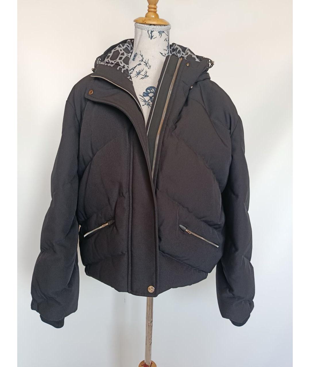 HERMES Черный полиамидовый пуховик, фото 5