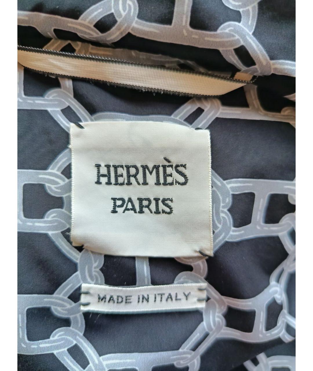 HERMES Черный полиамидовый пуховик, фото 7