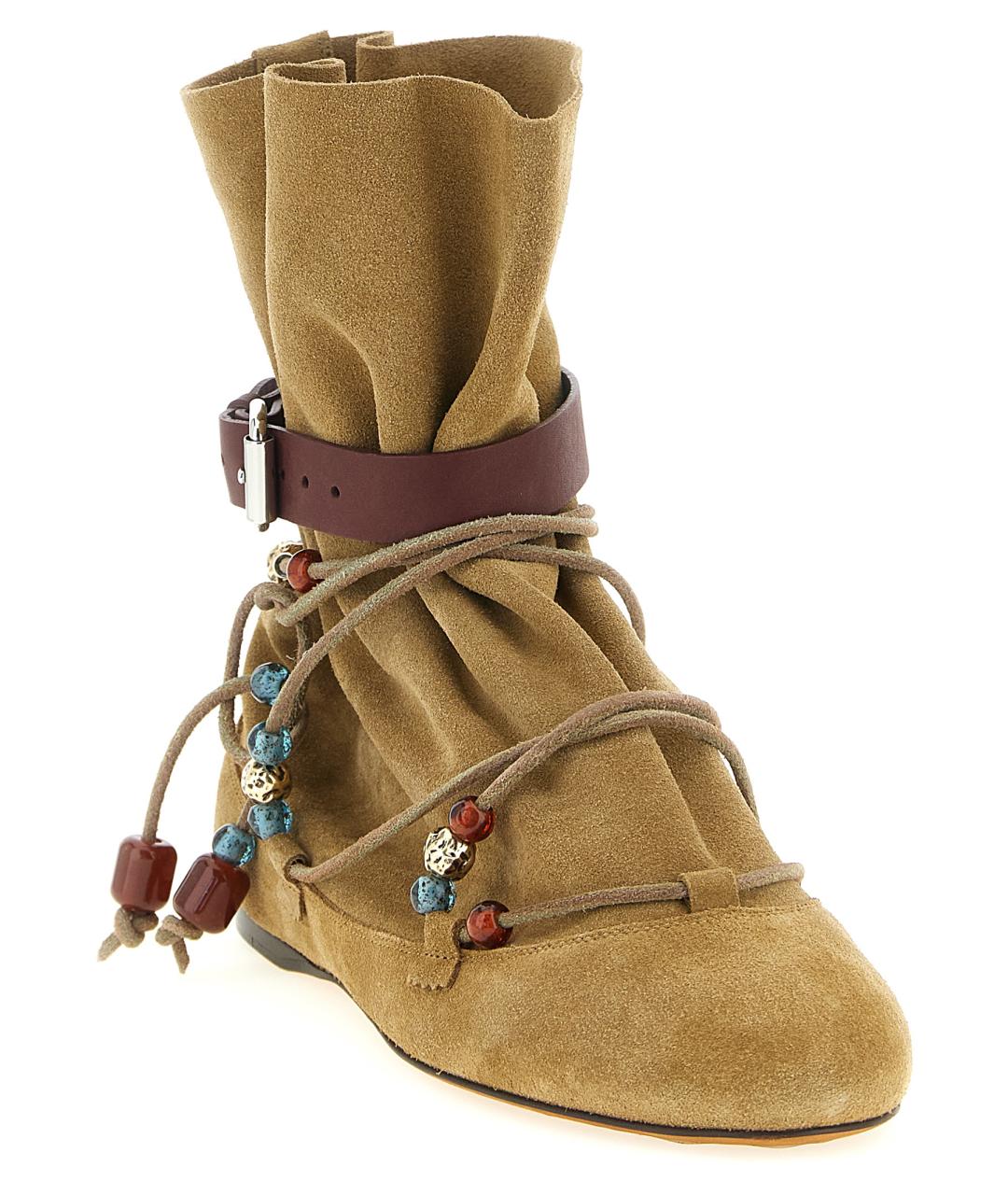 ISABEL MARANT Бежевые замшевые ботинки, фото 2