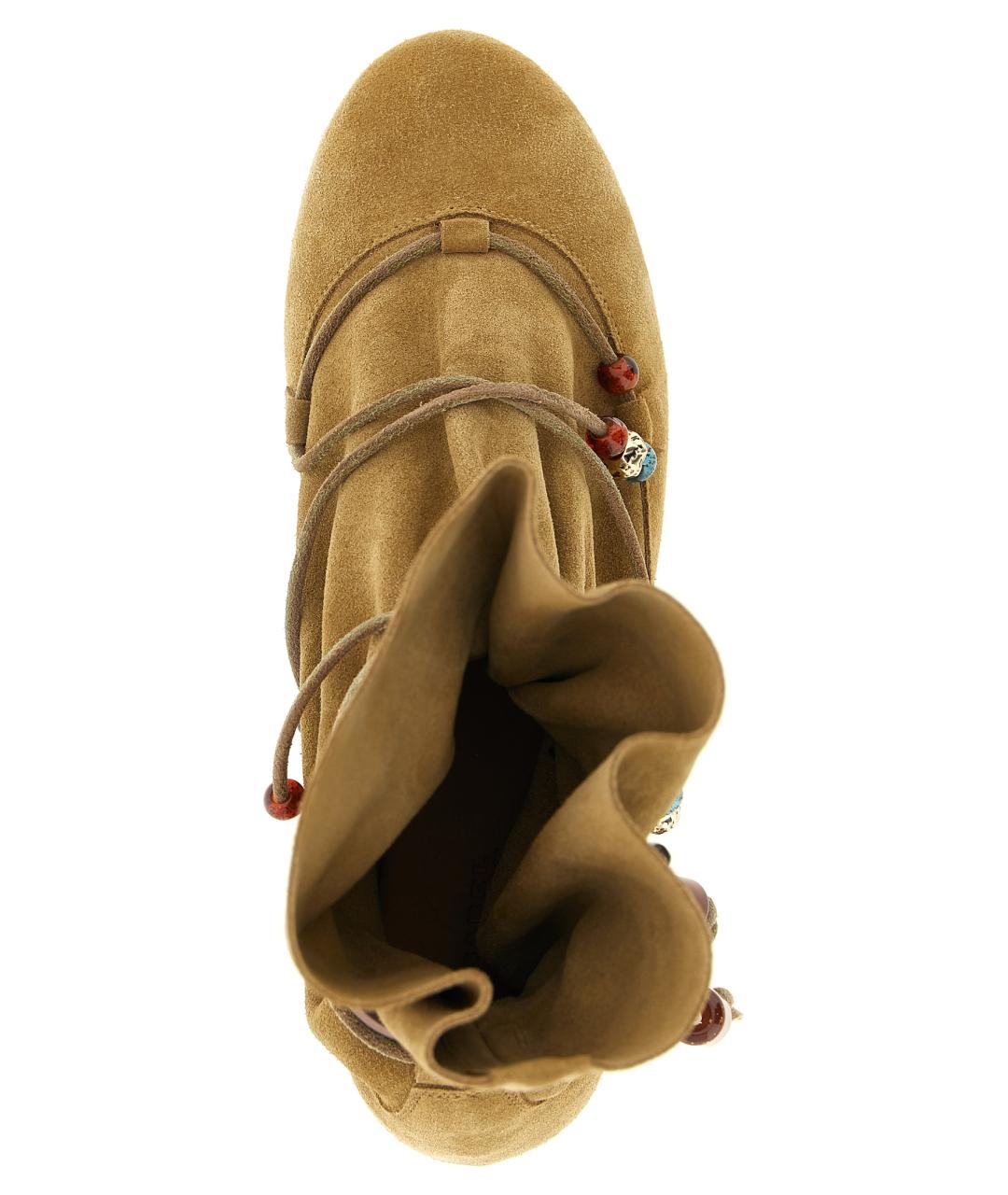 ISABEL MARANT Бежевые замшевые ботинки, фото 4